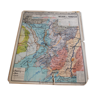 Carte scolaire régions naturelles de France Région Nord Est