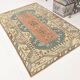 5x8 Shades Of Copper Green Vintage Oushak Rug, 146x227Cm SKU 24356