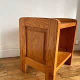 Vintage solid pine bedside table