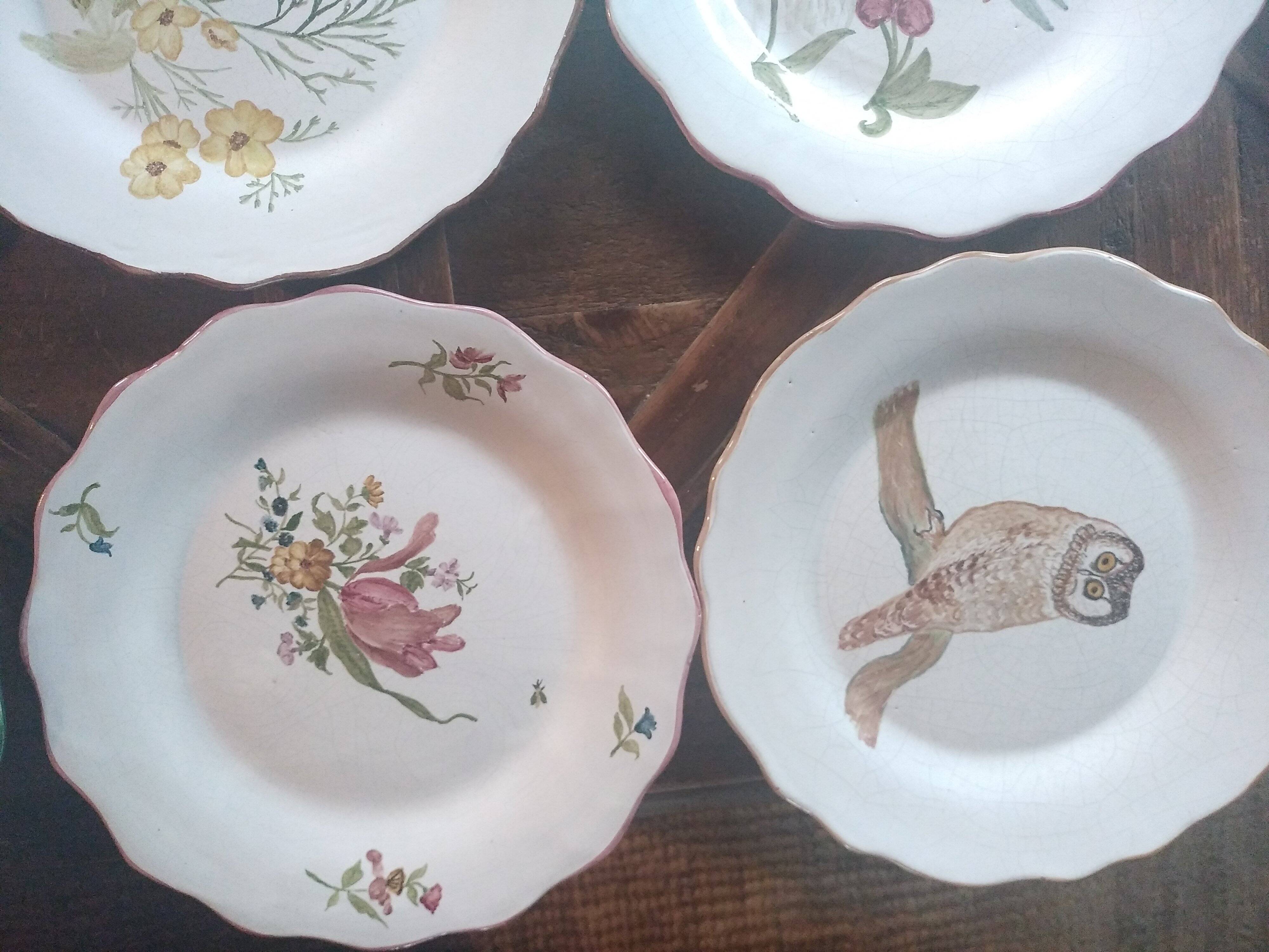 Ceramic plates. 70s/80s Work inspired by the 16th and 17th centuries.