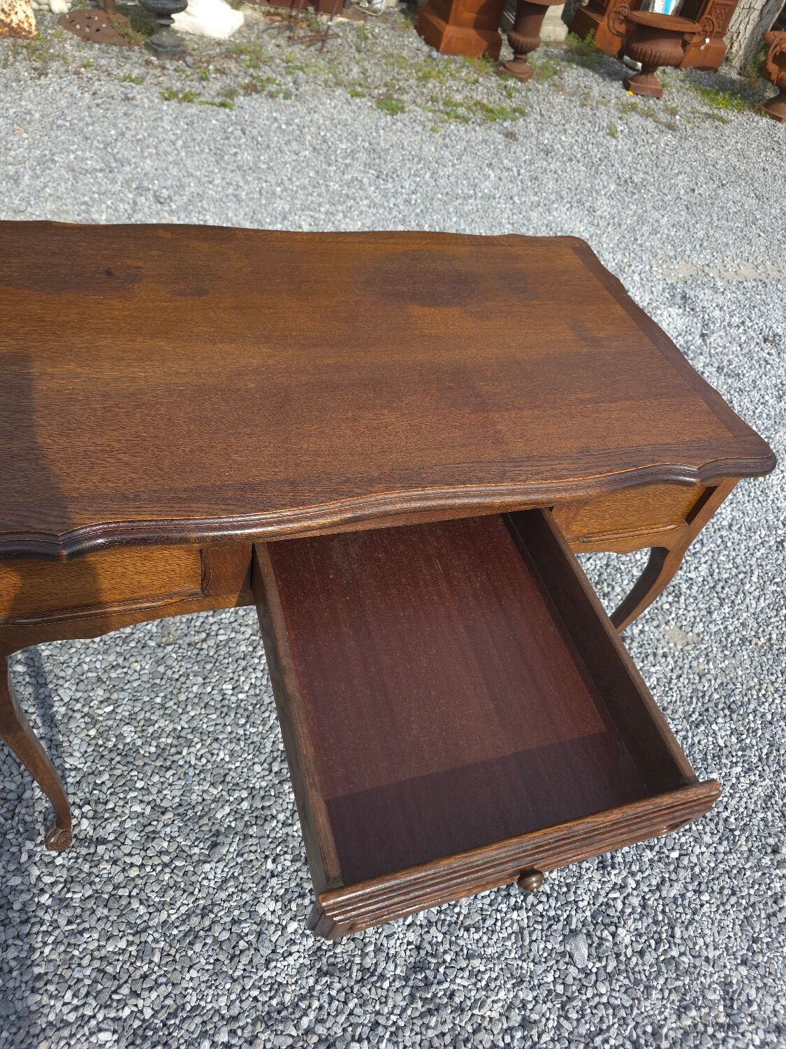 Louis XV style desk in oak