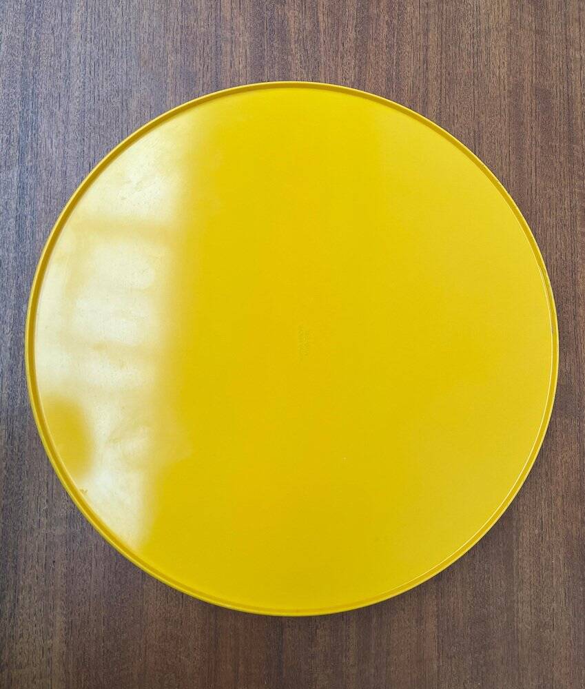 Yellow Melamine Plateau, Space Era, Mid-Century Swedish, 1960s