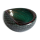 Gold flecked green bullicante and filigrana bowl, Murano 1950.