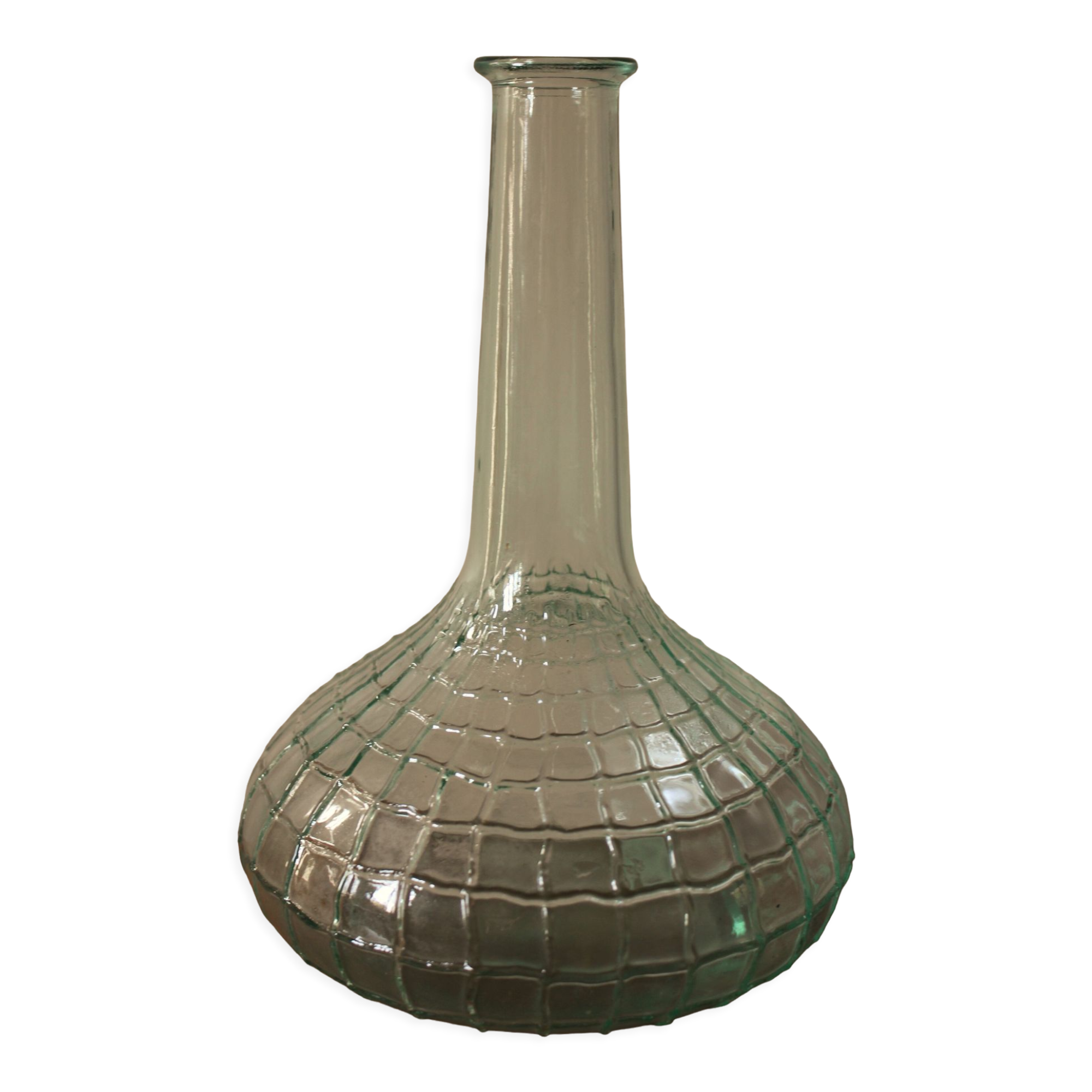 Vase soliflore glass belly neck