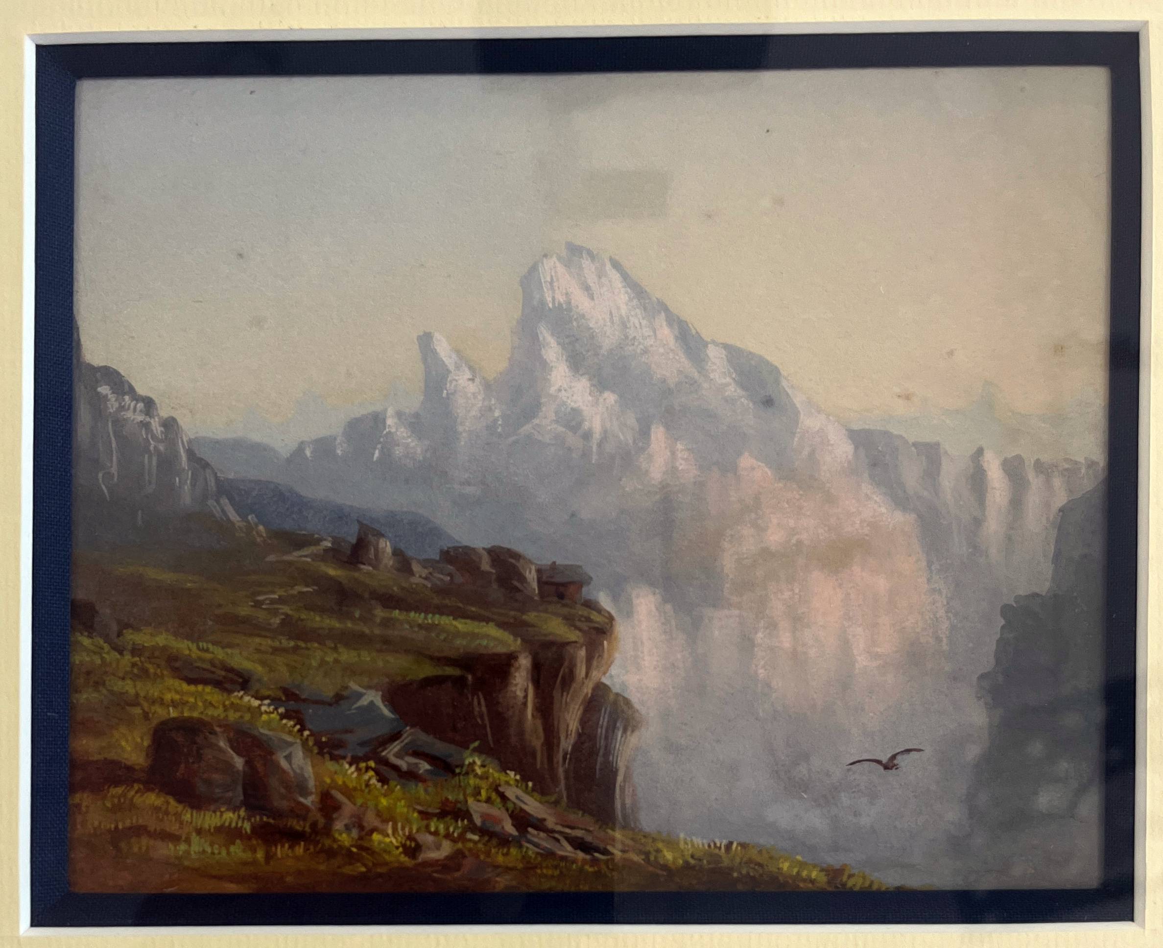 Chamonix Mont Blanc painting "Dôme du Goûter" and "Grand Murevan"