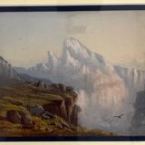 Chamonix Mont Blanc painting "Dôme du Goûter" and "Grand Murevan"