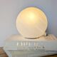 Vintage Honsel globe lamp in frosted glass, moon effect