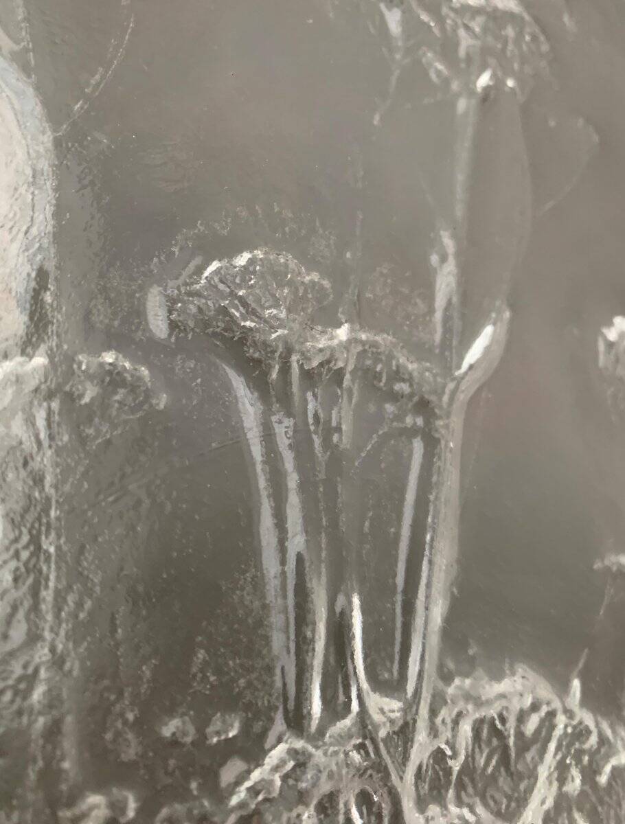 Large Finnish Glass Plate from the Mid-Century by Kaija Aarikka for Humppila