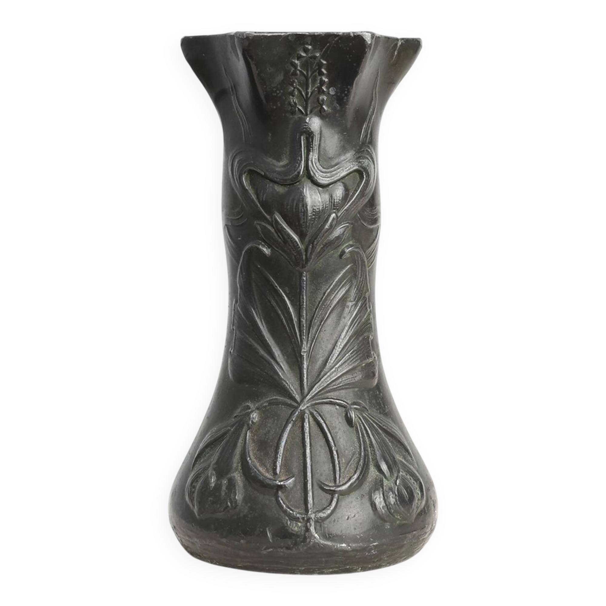 Art Nouveau Pewter Vase attr. to W. Renewerf, The Netherlands ca. 1900
