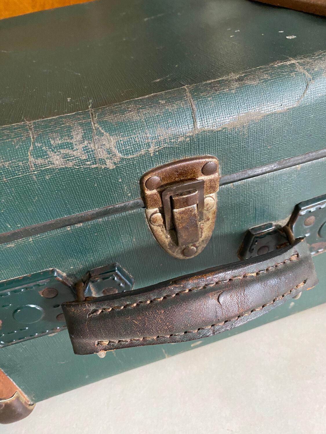 Old vintage travel trunk