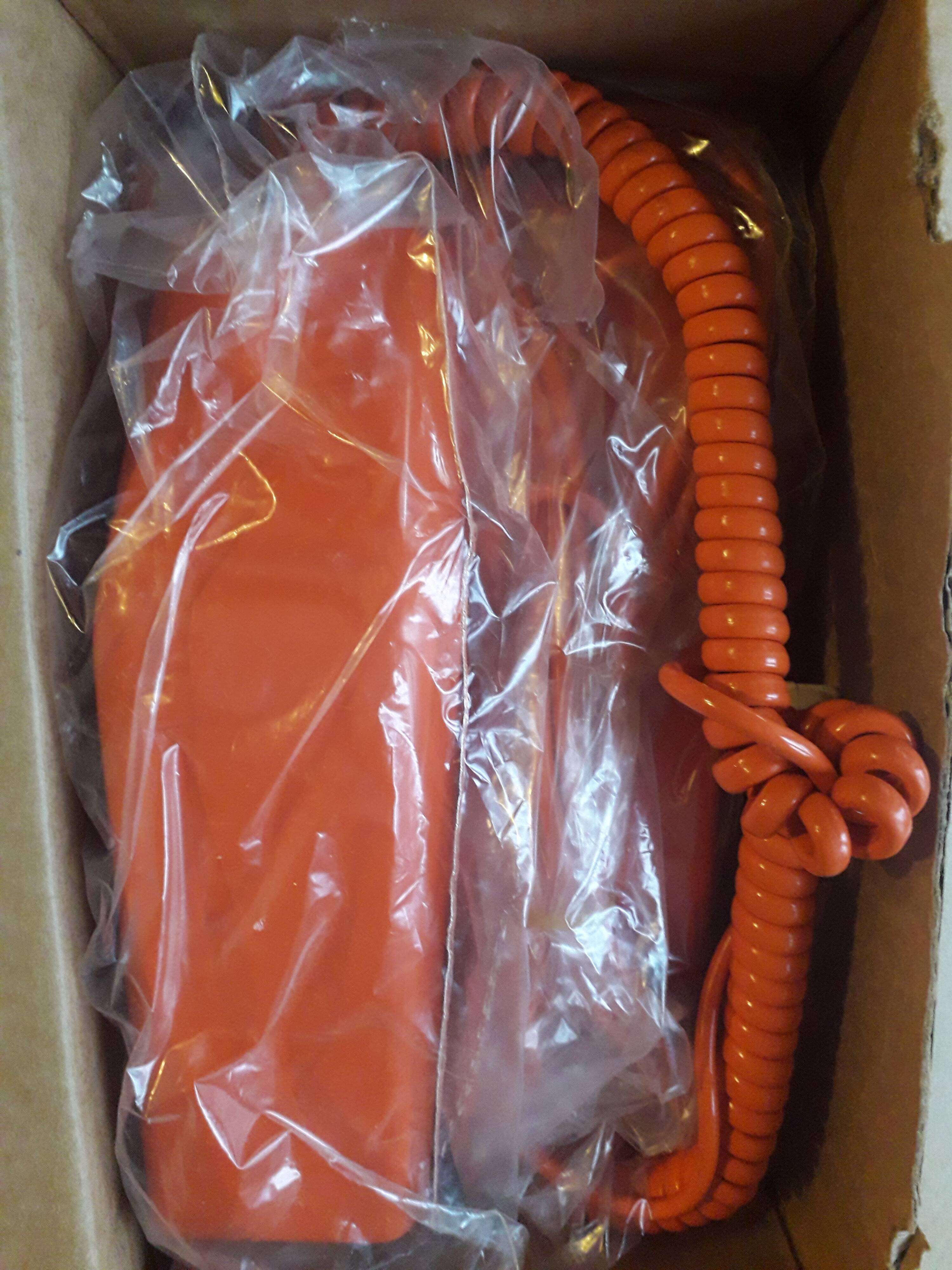 Orange phone Contempra vintage NEW with dial