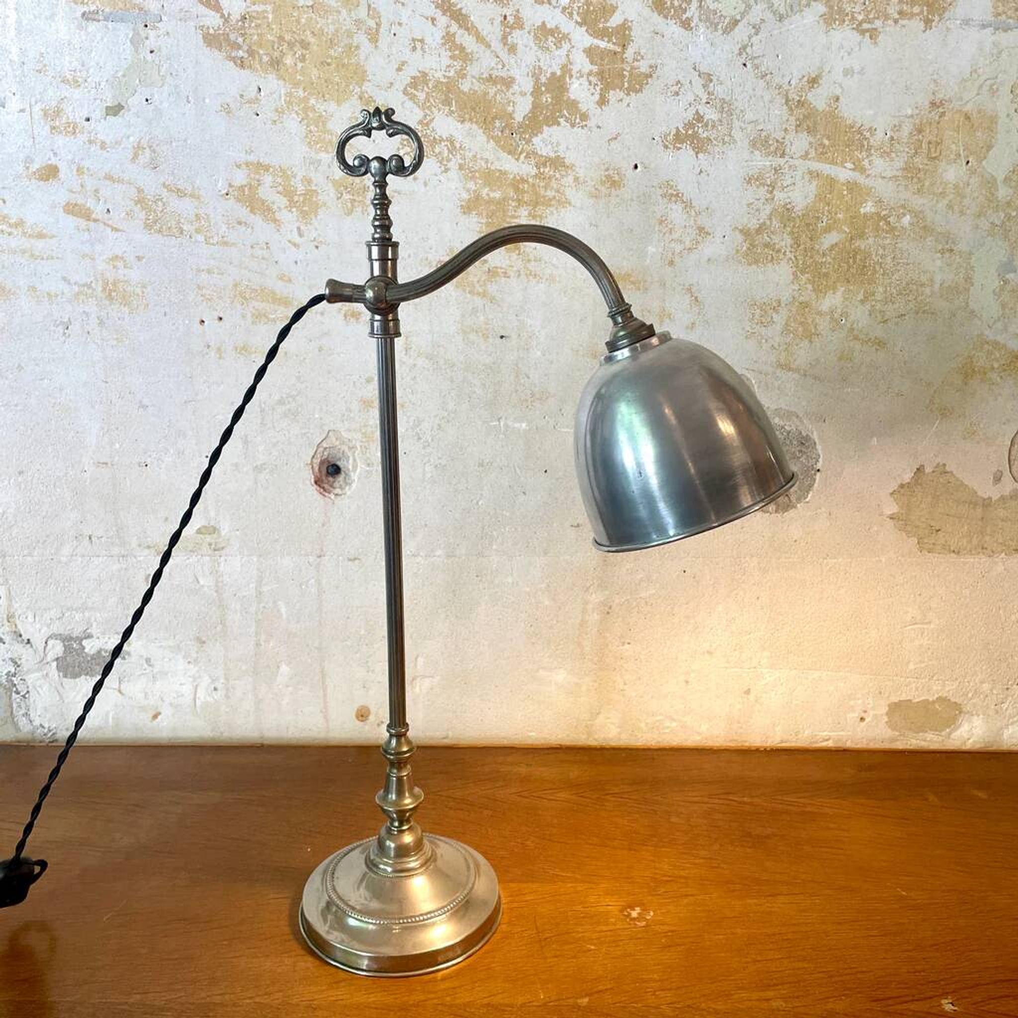 Lampe de bureau réglable col de cygne années 30
