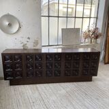 Brutalist sideboard attributed to De Coene 70s