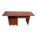 Elegant, functional Gautier desk - Large drop-leaf top - 2 drawers - Sliding shelf - 1990s