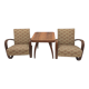 Fauteuils Halabala H 269 et table araignée, Tchécoslovaquie