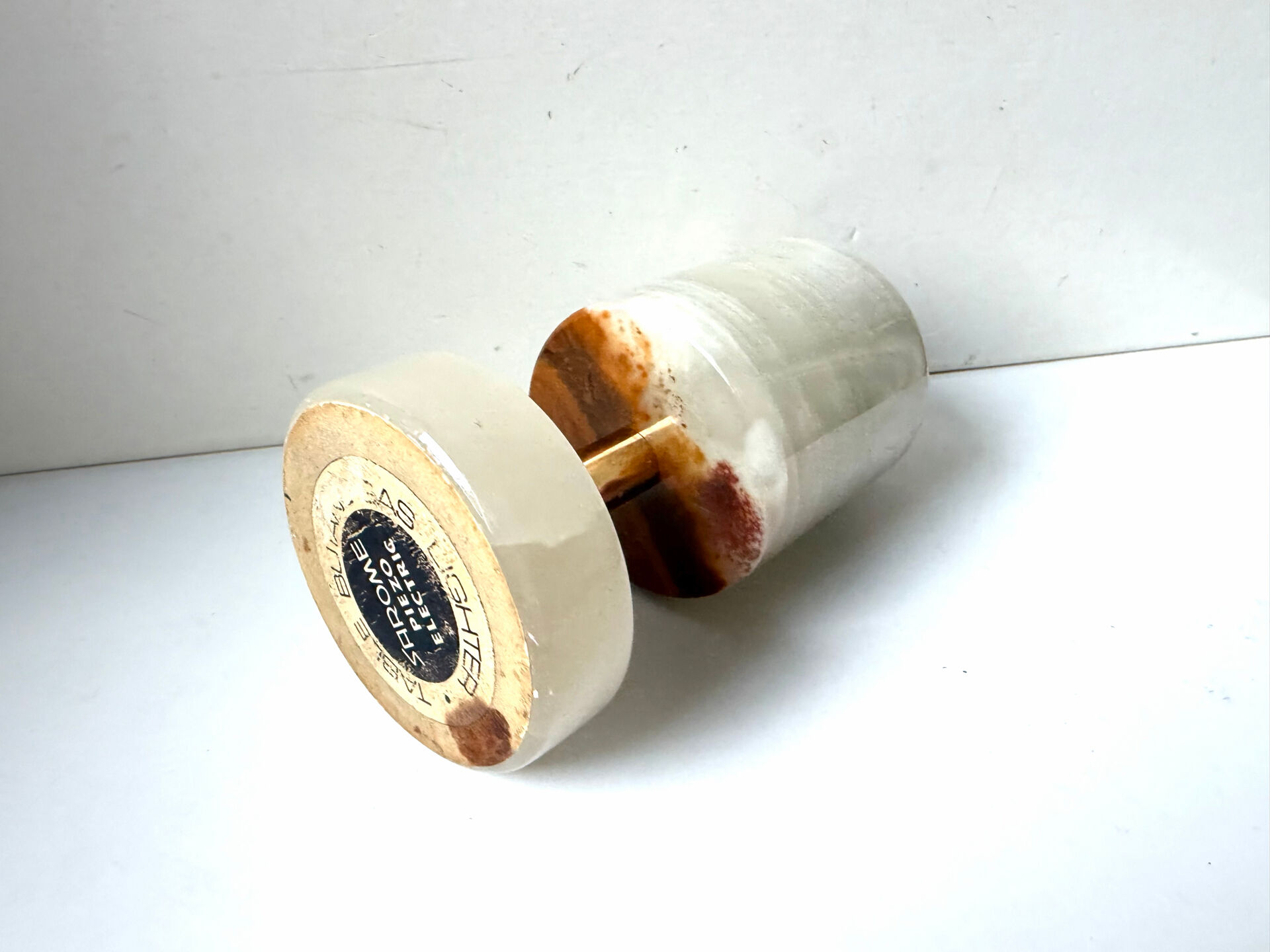 Vintage SAROME Japan Marble Onyx Table Lighter