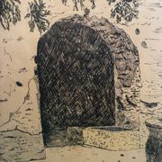 Painting Saint Paul de Vence, the old fountain, 20th century