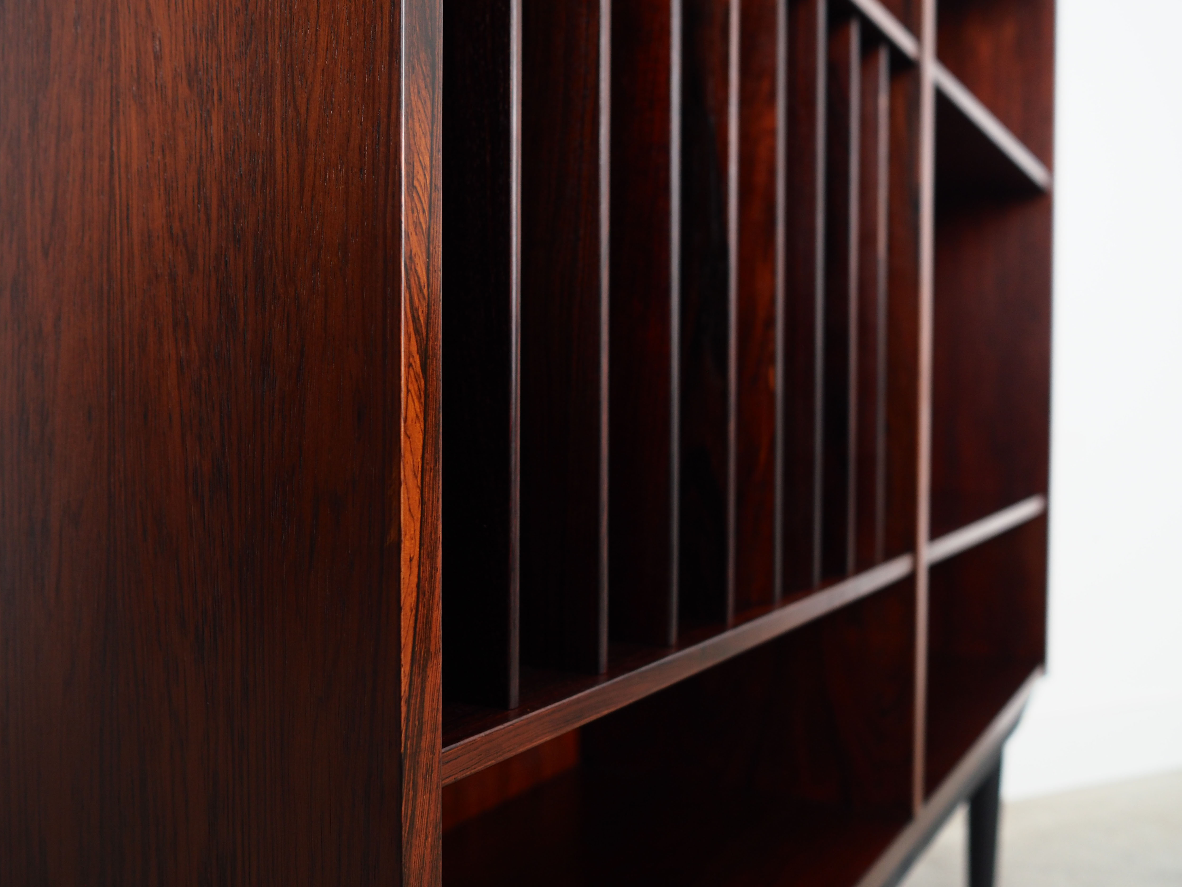 Rosewood bookcase, Danish design, 1970s, manufactured by Omann Jun