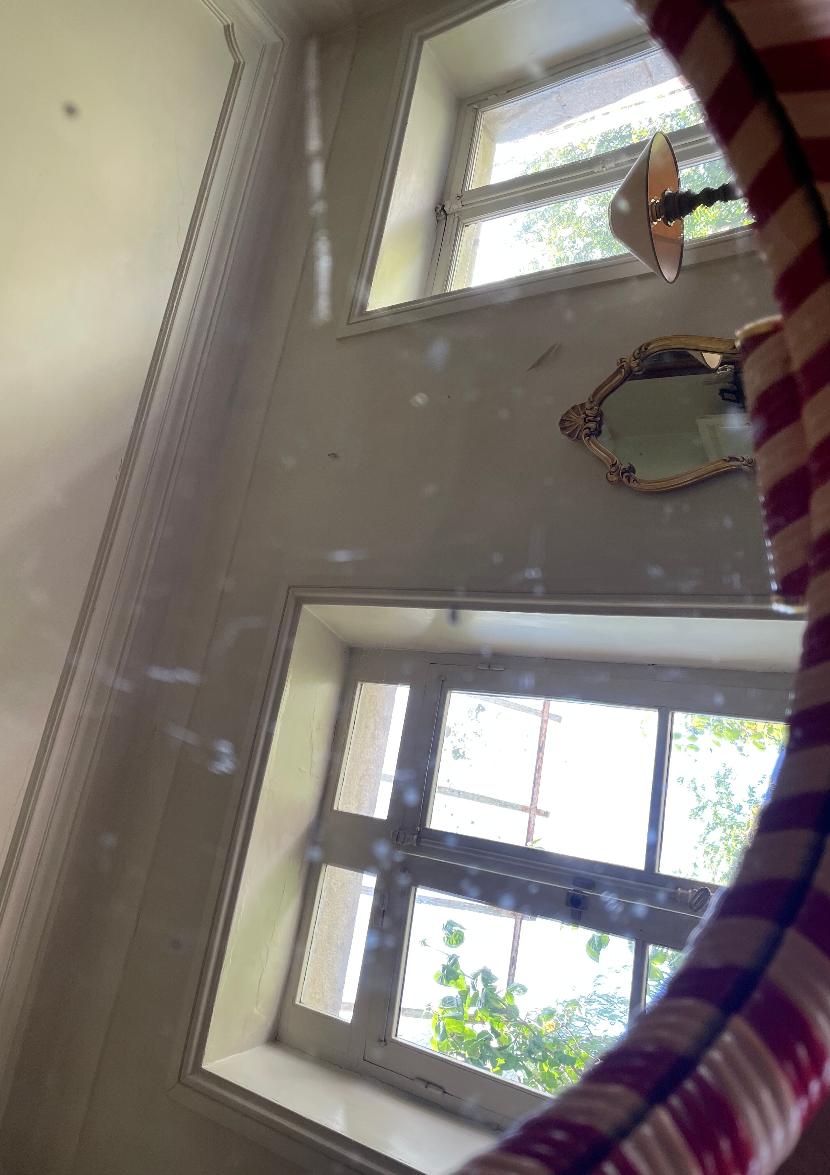 Round mirror tray scoubidou 50s/60s