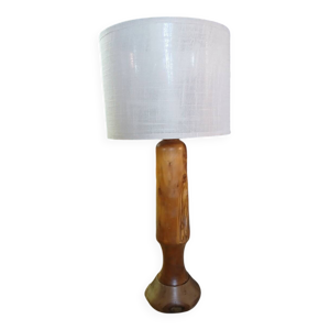 Lampe de table avec pied - massif bois