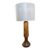 Table lamp with solid wood base