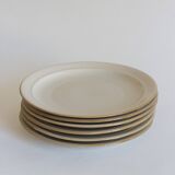Set of six bistro-style plates, 60s/70s