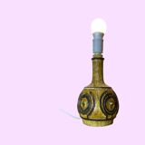 Unique helleroe table lamp - danish pottery artist - handmade in denmark - vintage ceramic light