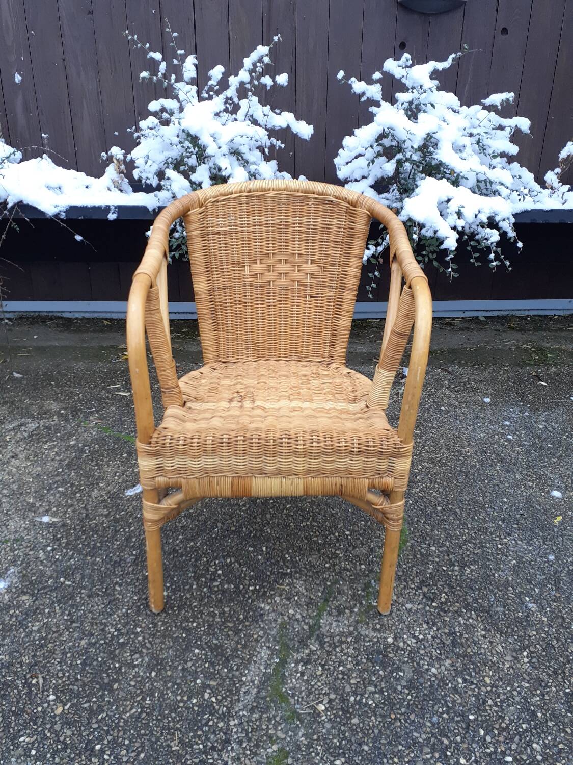 Wicker armchair