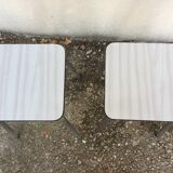 White formica stools of the 60s