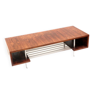 Table basse vintage en palissandre réalisée dans les années 60