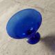 Glass cup of Biot, cobalt blue