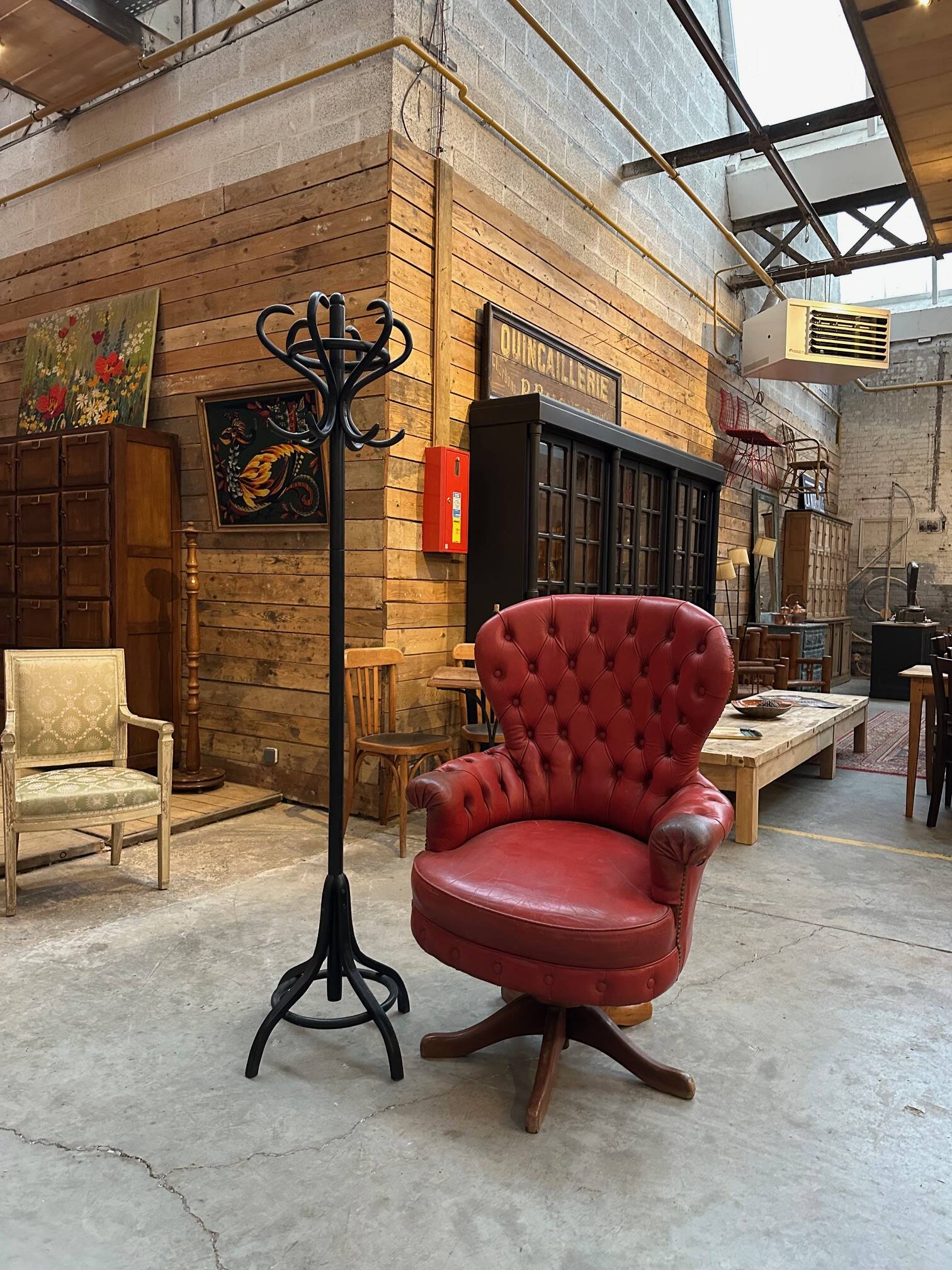 Fauteuil de bureau en cuir 60’S