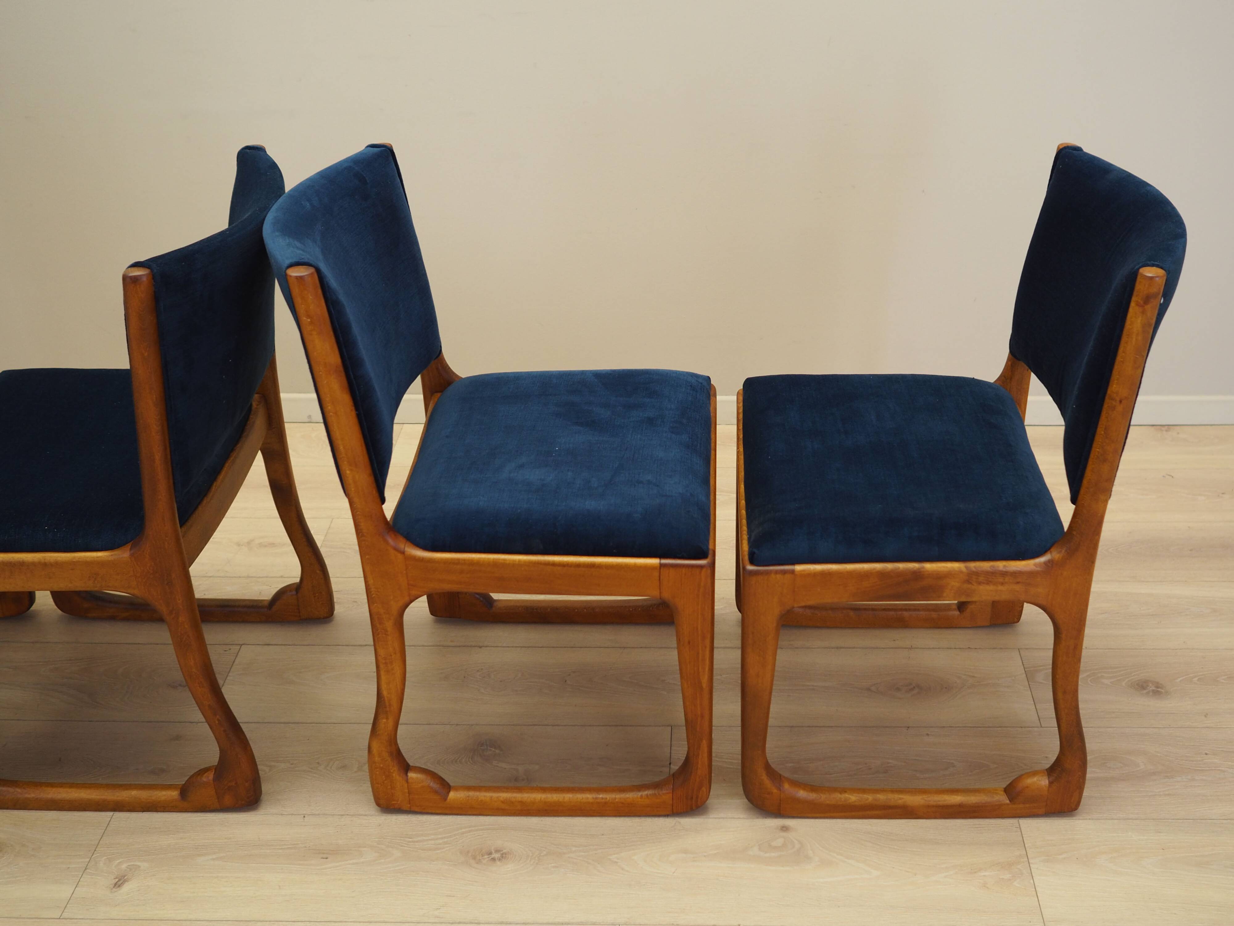 Set of four beech chairs, Danish design, 1950s, designer: Holger Jacobsen,