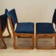 Set of four beech chairs, Danish design, 1950s, designer: Holger Jacobsen,