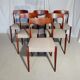Six scandinavian vintage teak chairs