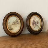Pair of frames - old paintings