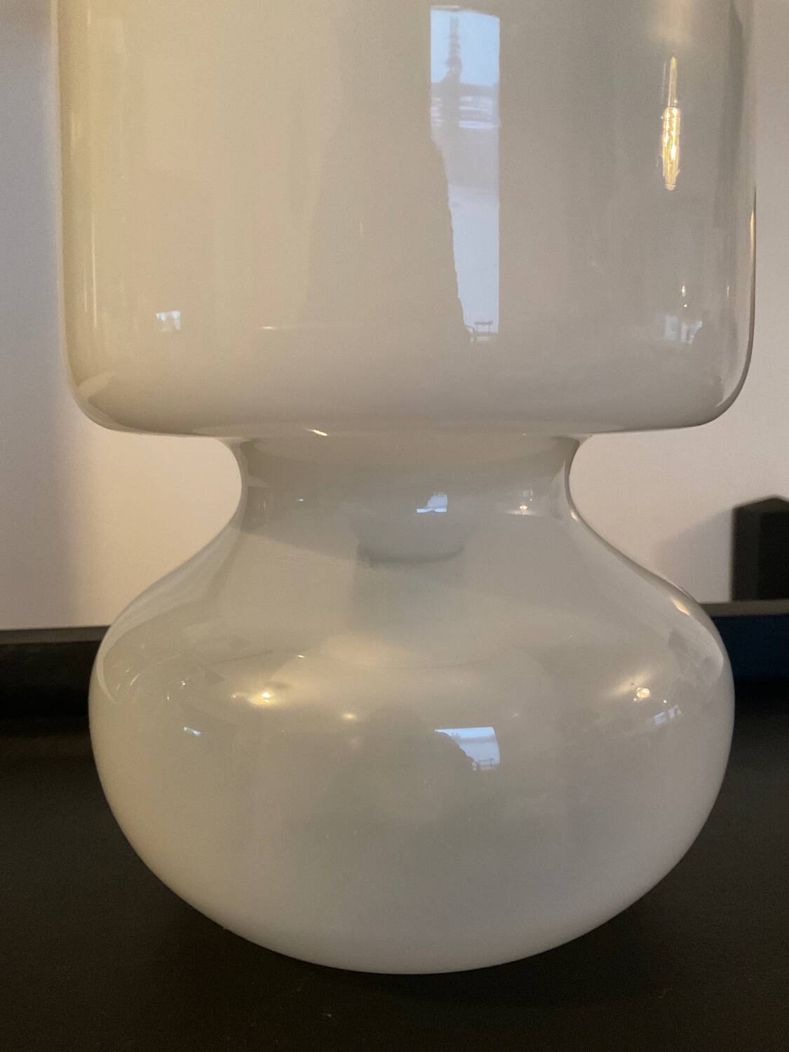 Vintage opaline mushroom lamp