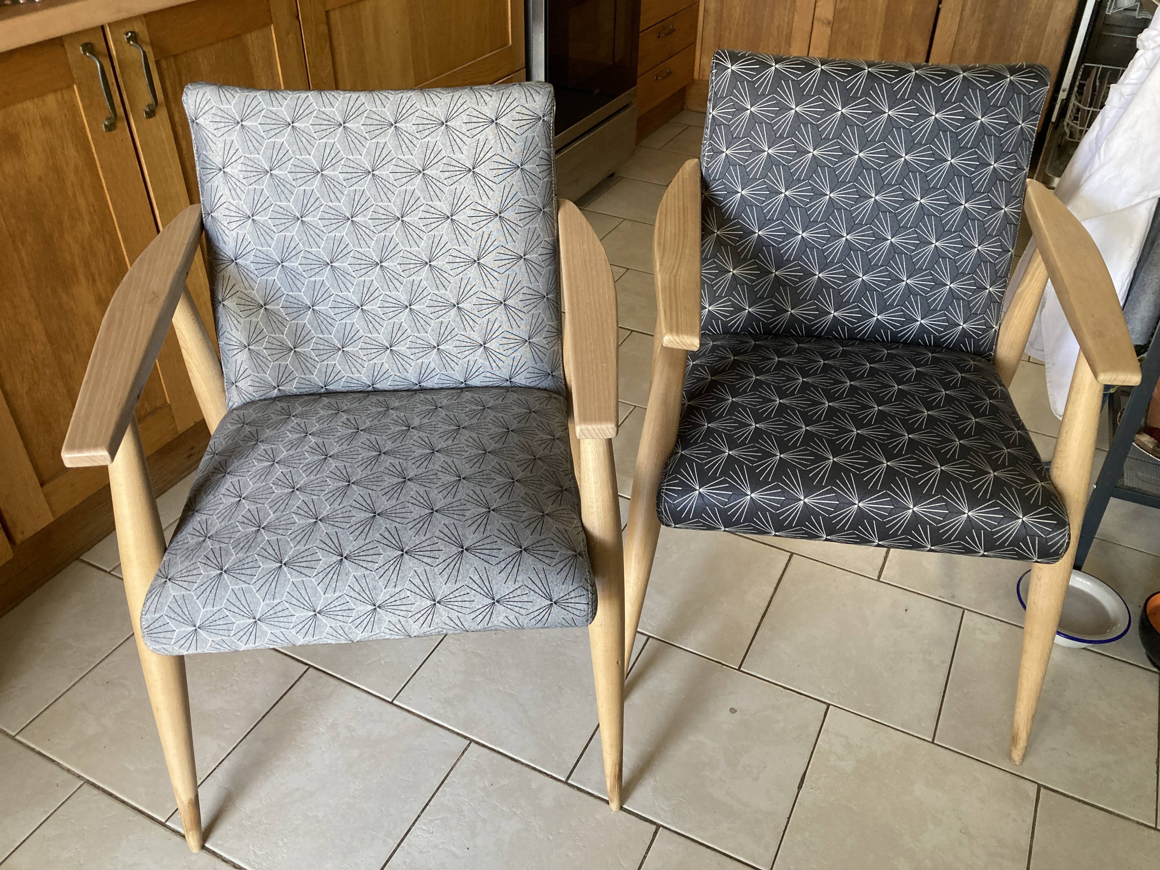 Pair of Stella armchairs
