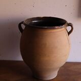 Ancienne pot / jarre à olive vernissée marron