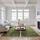 Handmade traditional Moroccan rug green 2/3 m