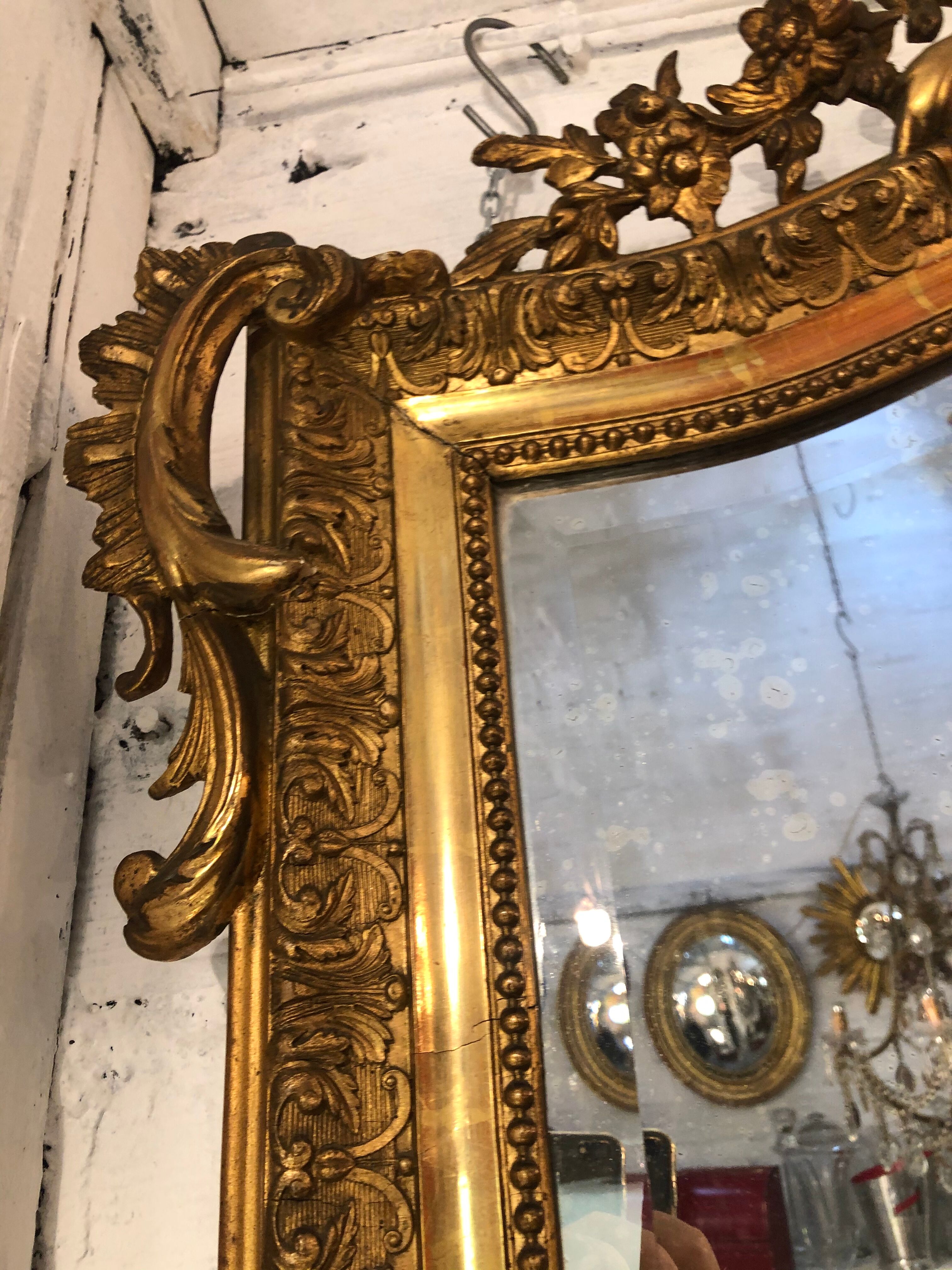 Louis XVl gilded mirror