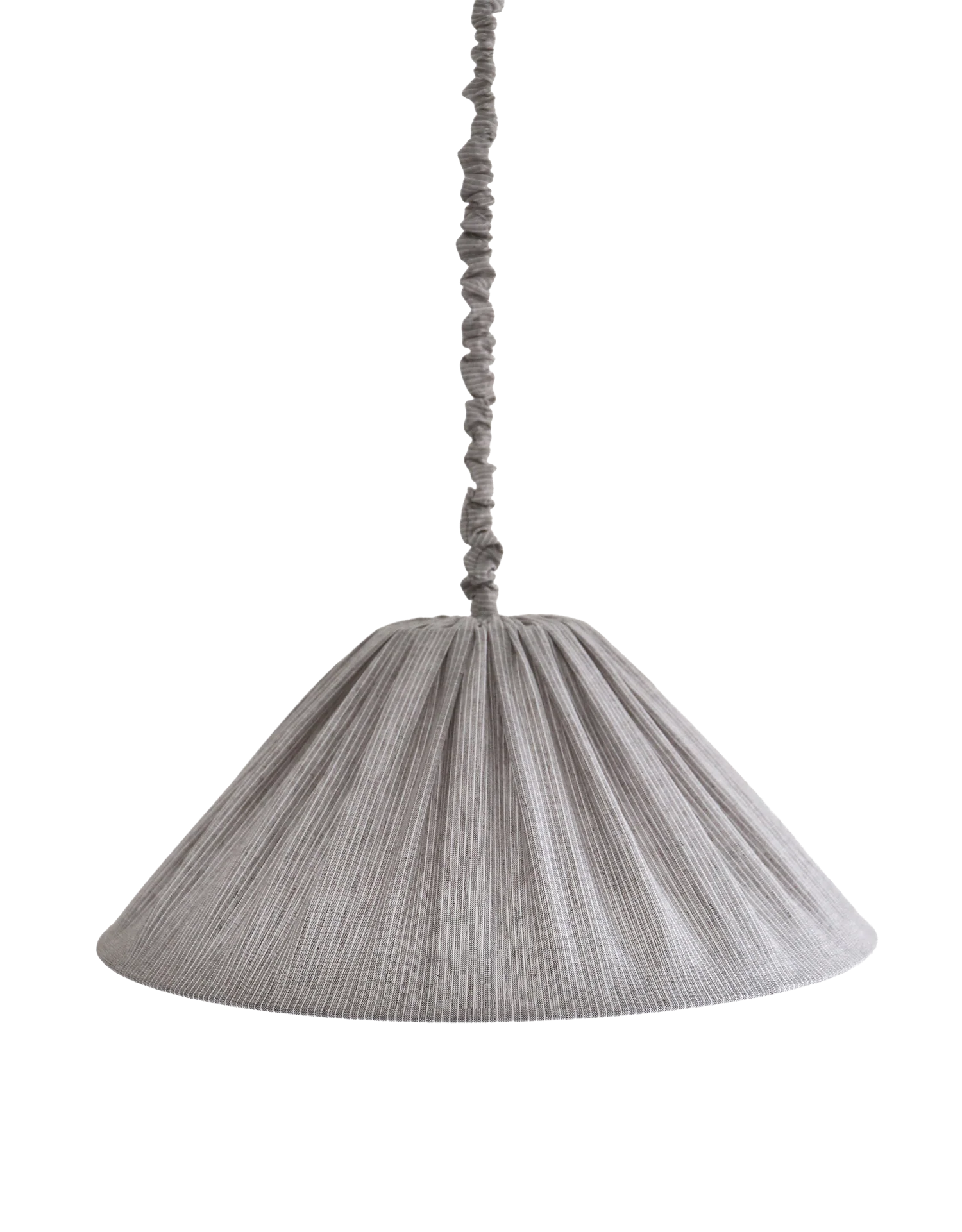 Suspension en lin et coton plissé "Malala" fines rayures classic grey