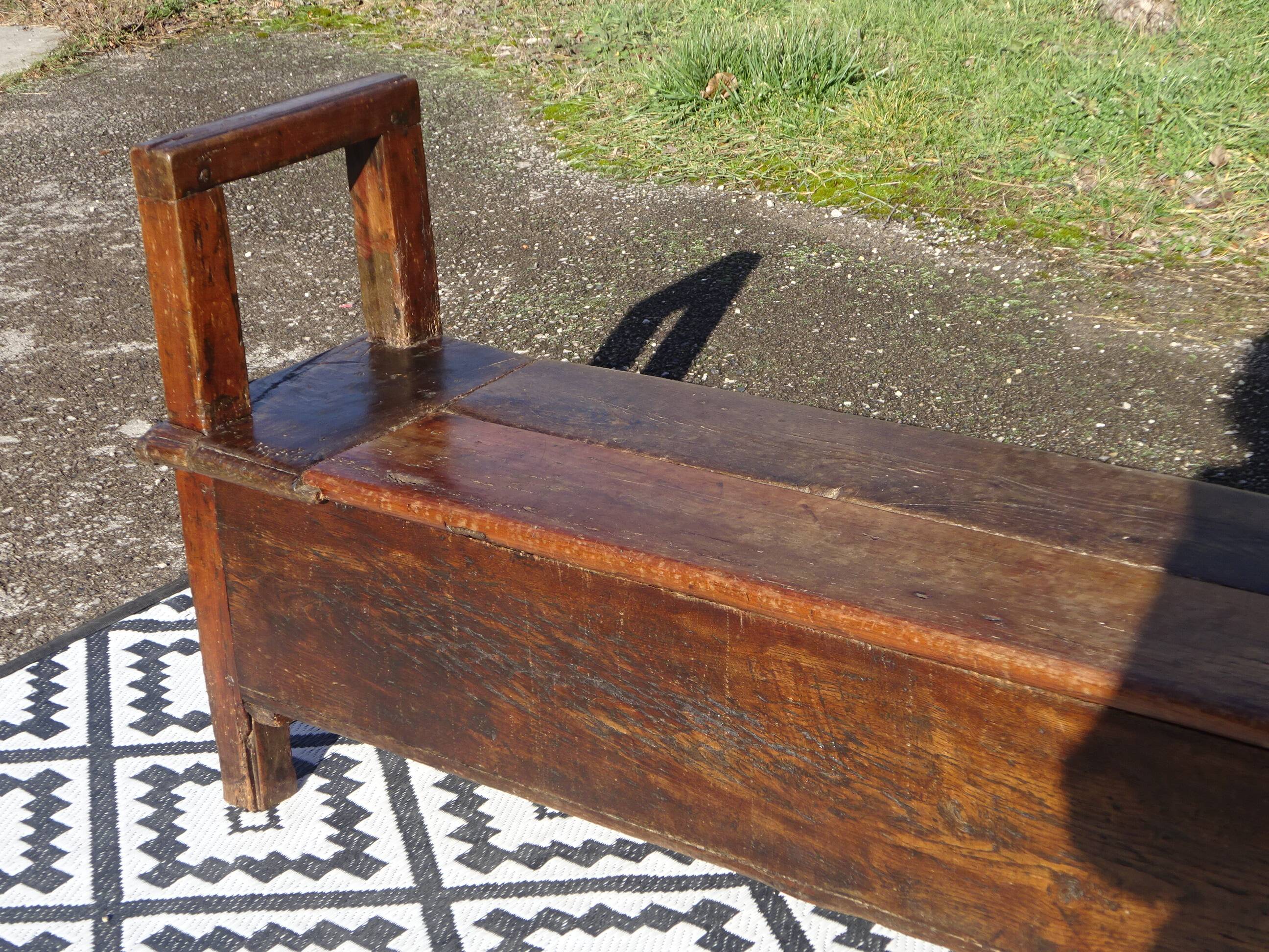 Oak solid wood storage bench