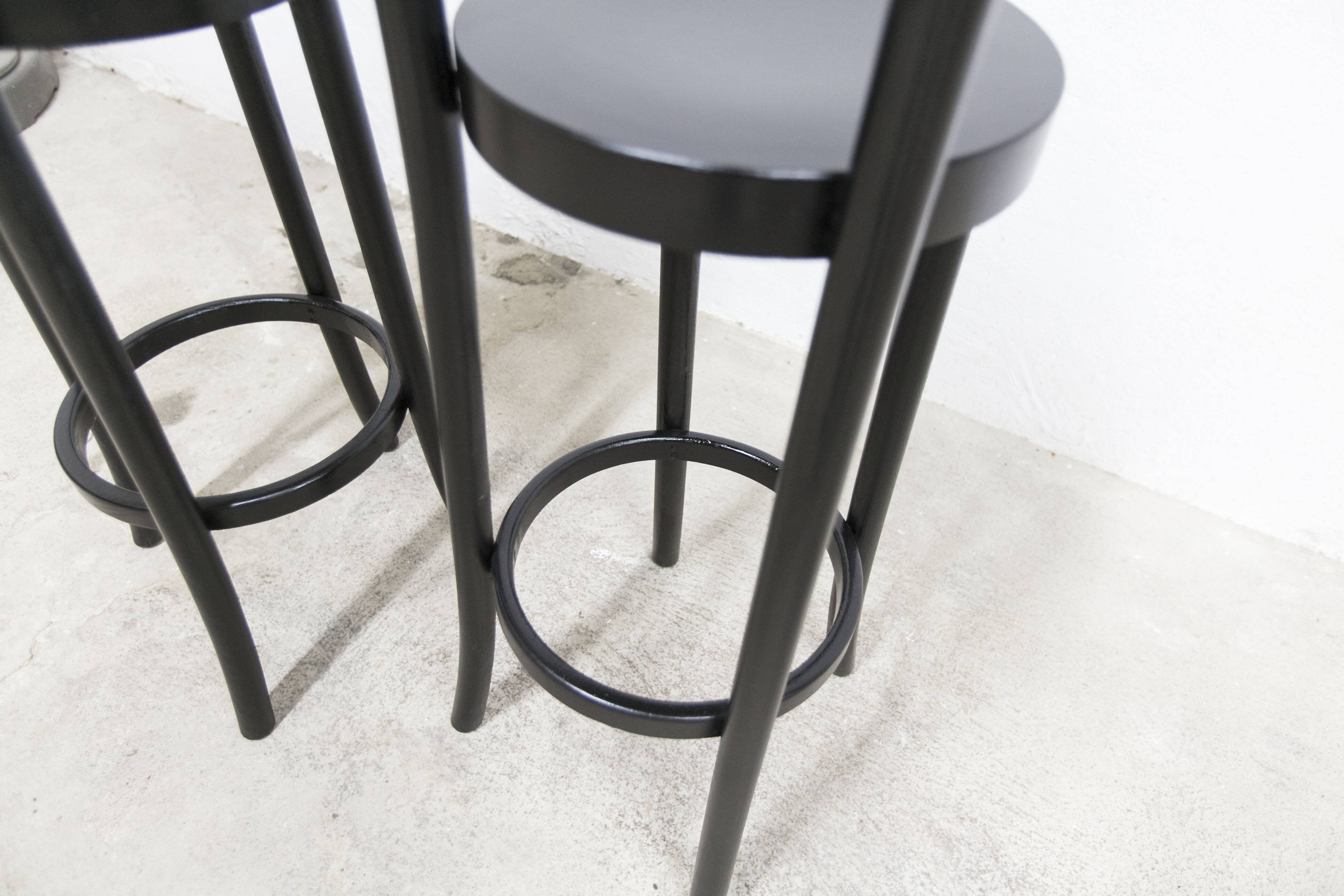 Pair of Baumann high stools, Dialog model, 79 cm