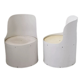 Set of armchairs Tomotom Bernard Holdaway 1970 space age