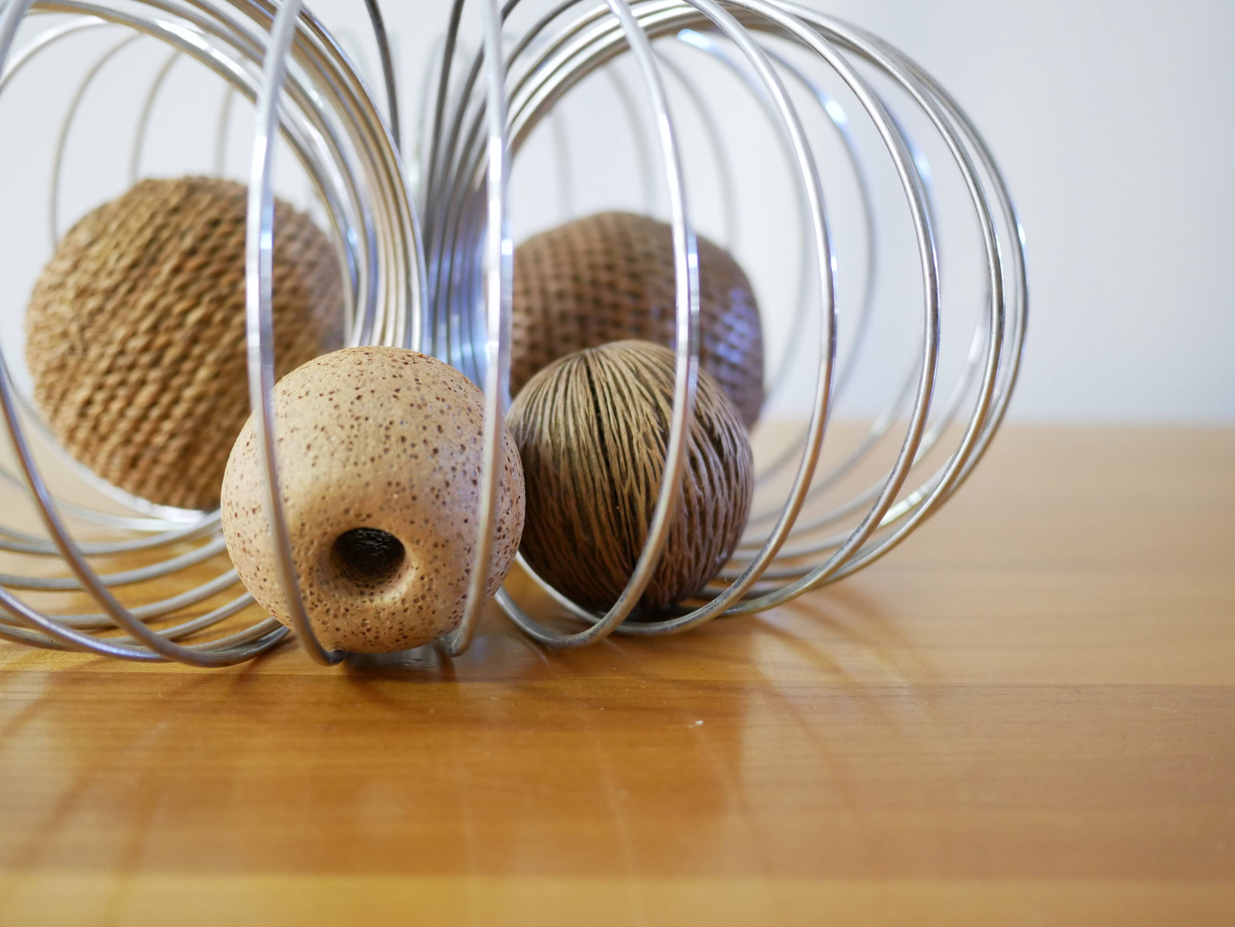 Vintage metal fruit basket