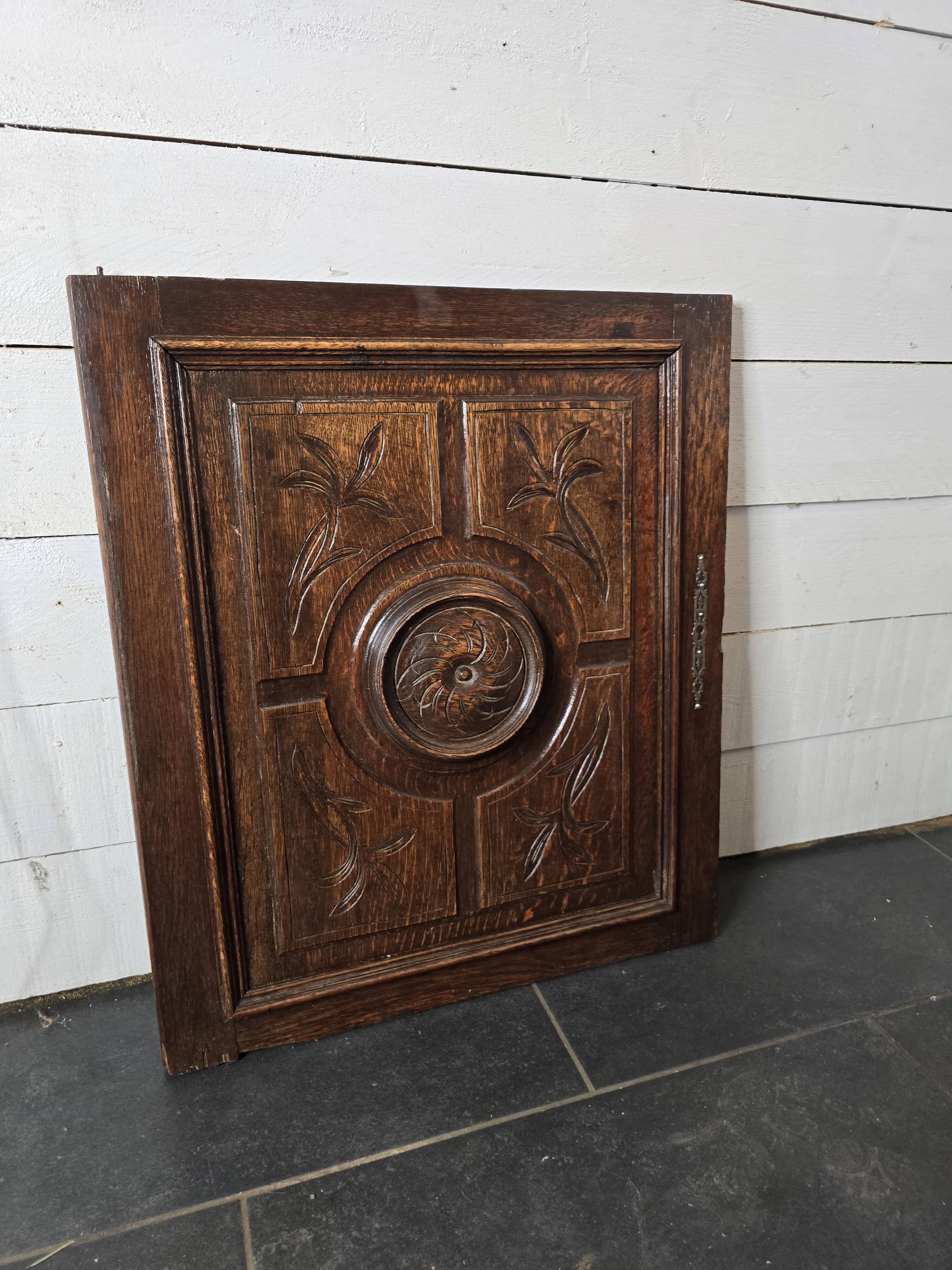 Old carved wooden door