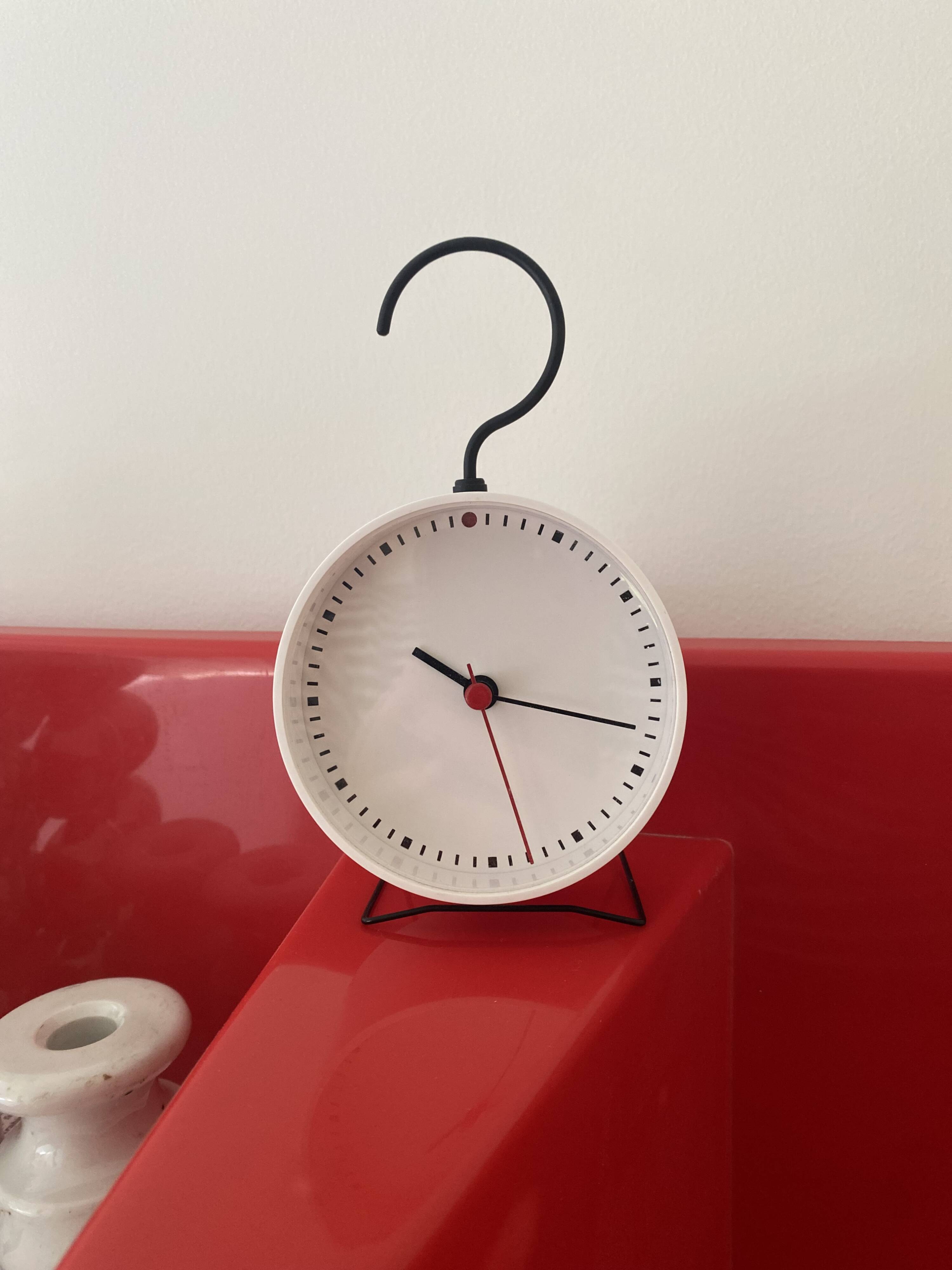 White clock to stand or hang ikea vintage model sniffa