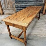 Antique French table farm dining table 19th century 73 x 201 cm