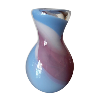 Mouth-blown glass vase
